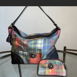 Dooney and Bourke lady bug canvas coat leather hobo bag and Matching Wal…